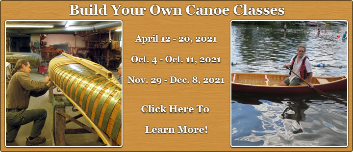 island falls canoe - custom made wood and canvas canoes