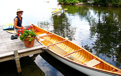 Island Falls Canoe - Custom Made Wood and Canvas Canoes 